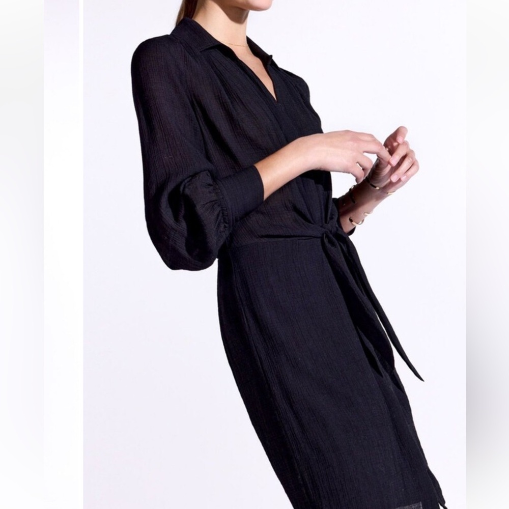 Brochu Walker The Madsen Shirtdress in Black - Picture 7 of 15
